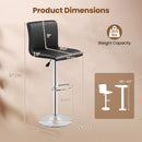Bar Stools Set of 2 Adjustable Swivel Barstools with Back and Footrest