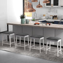 29 Inch Bar Stool Set of 2 with Padded Seat Cushions and Wood Legs-29 inches