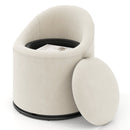 Barrel Chair with Storage 360¬∞ Swivel Upholstered Vanity Chair