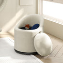 Barrel Chair with Storage 360¬∞ Swivel Upholstered Vanity Chair