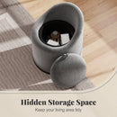 Barrel Chair with Storage 360¬∞ Swivel Upholstered Vanity Chair