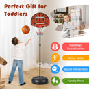 2-in-1 Height Adjustable Kids Basketball Hoop with Dart Board