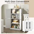 Bathroom Cabinet 43.5 inch Storage Cabinet with Doors and Adjustable Shelves