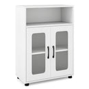Bathroom Cabinet Freestanding Cabinet with 2 Doors and 3-Level Adjustable Shelf