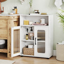 Bathroom Cabinet Freestanding Cabinet with 2 Doors and 3-Level Adjustable Shelf