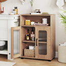 Bathroom Cabinet Freestanding Cabinet with 2 Doors and 3-Level Adjustable Shelf