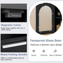 Bathroom Floor Cabinet with Adjustable Shelf and Glass Door