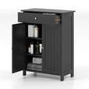 Bathroom Floor Cabinet Freestanding Storage Organizer with 2 Doors