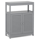 Freestanding Bathroom Floor Cabinet with Double Shutter Doors