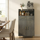 Freestanding Bathroom Storage Cabinet with 2 Drawers & Doors
