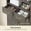Freestanding Bathroom Storage Cabinet with 2 Drawers & Doors