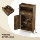 Freestanding Bathroom Storage Cabinet with 2 Drawers & Doors