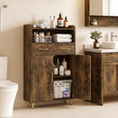 Freestanding Bathroom Storage Cabinet with 2 Drawers & Doors