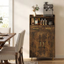 Freestanding Bathroom Storage Cabinet with 2 Drawers & Doors