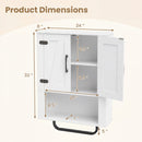 Bathroom Wall Cabinet with Barn Doors and Towel Bar
