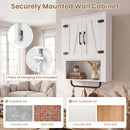 Bathroom Wall Cabinet with Barn Doors and Towel Bar