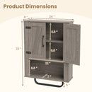 Bathroom Wall Cabinet with Barn Doors and Towel Bar