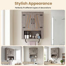 Bathroom Wall Cabinet with Barn Doors and Towel Bar