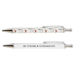 Be Strong And Courageous Pen Set | Set of 2 Giftable Pens in Box | Refillable