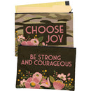 Be Strong And Courageous Zipper Folder | Double-Sided Camo Jumbo Pouch | 14.25" x 10"
