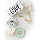 Beach Babe Sage Green Ceramic Tray with Makeup Sponge Gift Set | Cosmetic Giftable Beauty Tools Set