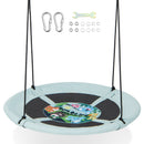 40 Inches Saucer Tree Swing with Adjustable Hanging Ropes and 900D Oxford Fabric