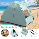 Beach Tent Sun Shelter with Canopy Pop-Up Easy Setup UPF50+ Sun Protection