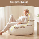 Bean Bag Chair for Adults Accent Lazy Sofa with Skin-friendly Corduroy Cover and Soft Sponge Filling