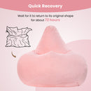 Bean Bag Chair for Adults Accent Lazy Sofa with Skin-friendly Corduroy Cover and Soft Sponge Filling