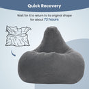 Bean Bag Chair for Adults Accent Lazy Sofa with Skin-friendly Corduroy Cover and Soft Sponge Filling