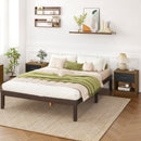 Bedside Table Nightstand with Drawer and Open Storage Shelf