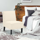 Modern Armless Accent Sofa Chair with Rubber Wood Legs