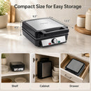 4-Slice Belgian Waffle Maker 1200W with Browning Control