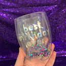 Best Birthday Ever Double-Wall Stemless Glass | With Sequins Inside