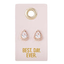 Best Day Ever Stud Love Wedding Earrings | Bridal Jewelry