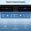 2-in-1 Beverage and Wine Cooler with Independent Temperature Control and LED Lights-Silver