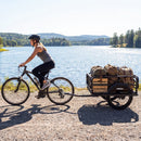 Bike Cargo Trailer Heavy-Duty Bicycle Wagon Cart with Universal Hitch-Black