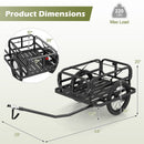 Bike Cargo Trailer Heavy-Duty Bicycle Wagon Cart with Universal Hitch-Black