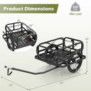 Bike Cargo Trailer Heavy-Duty Bicycle Wagon Cart with Universal Hitch-Black