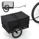 Bike Cargo Trailer with Bag and Cover Heavy-Duty Bicycle Wagon Cart-Black