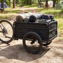 Bike Cargo Trailer with Bag and Cover Heavy-Duty Bicycle Wagon Cart-Black