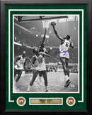 Bill Russell Making a Layup Boston Celtics Autographed 16" x 20" Framed Basketball Photo