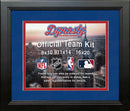 NHL Hockey Photo Picture Frame Kit - Columbus Blue Jackets (Blue Matting, Red Trim)