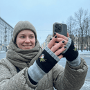 Bird Applique Arm Warmers | Fingerless Gloves in Black, Pink, or Green