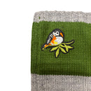 Bird Applique Arm Warmers | Fingerless Gloves in Black, Pink, or Green