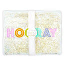 Birthday Girl/Boy "Hooray" Glitter Confetti Single Placemat | Reusable Vinyl Table Place Mat for Birthday Parties