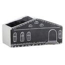 Black House Planter or Letter Holder Long Cement Plant Pot