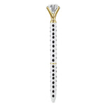 Black and White Polka Dots Gem Pen | Giftable Pen | Novelty Office Desk Supplies