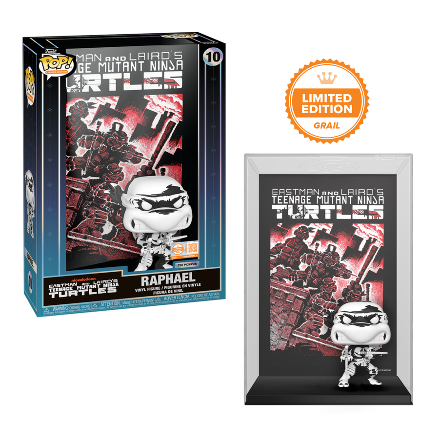 LE750 GRAIL Nickelodeon Pop! Comic Covers Raphael (Black and White)