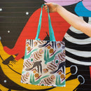 Blue Bird Market Tote Bag |  15.50" x 15.25" x 6"